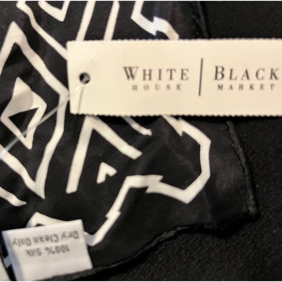 Black and White Geometric Scarf From White House Black Market - Picture 2 of 2
